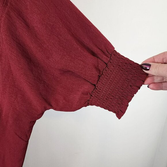 Umgee sz XL women burgundy red relaxed fir tunic dress oversized - Picture 5 of 11